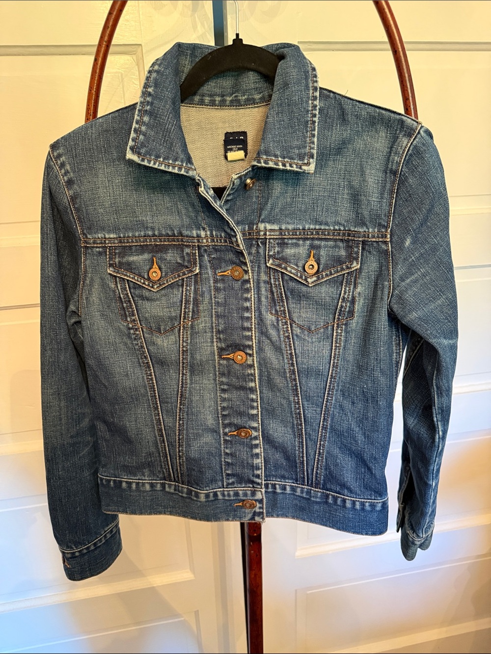 Gap Classic Denim Jacket Medium Wash Fitted Trucker Women’s M
